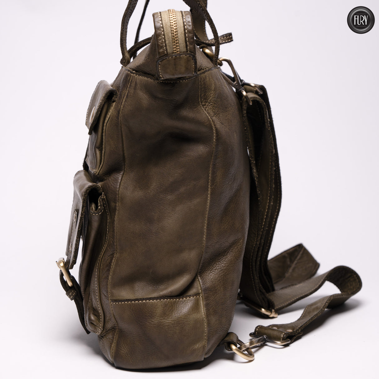 Lucca backpack in leather