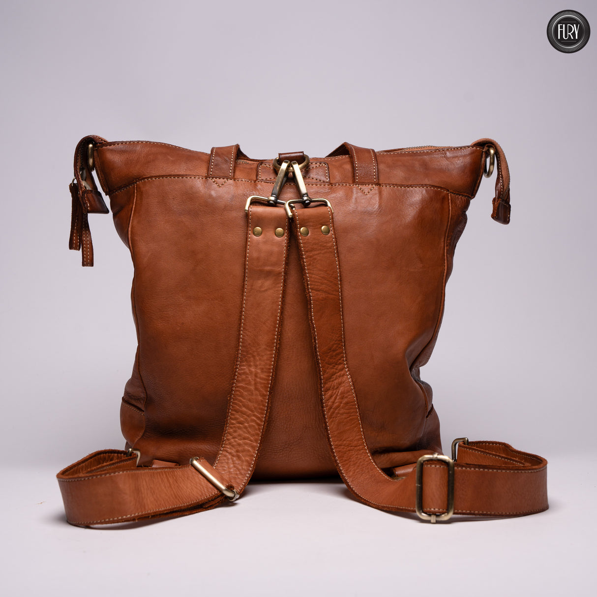 Lucca backpack in leather