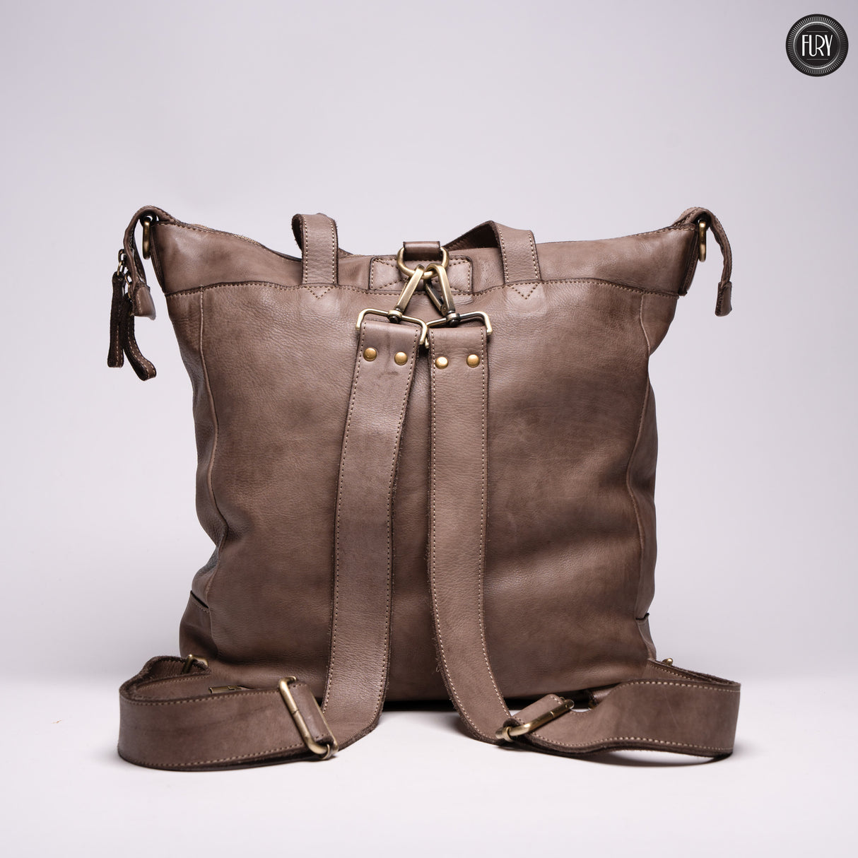 Lucca backpack in leather