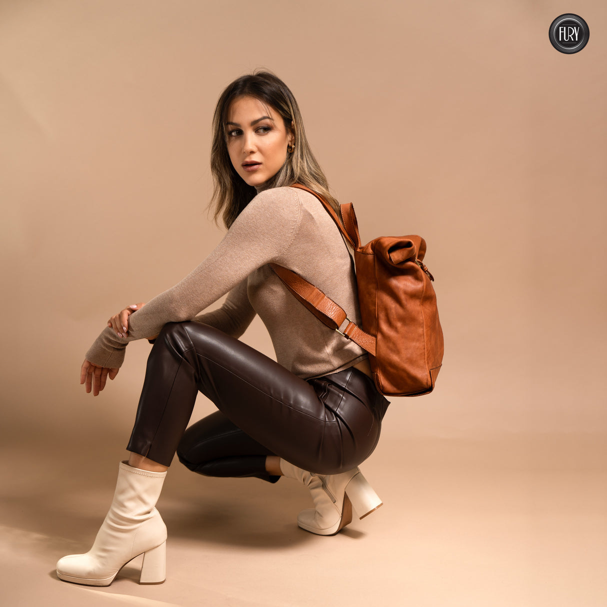 Ettore leather backpack