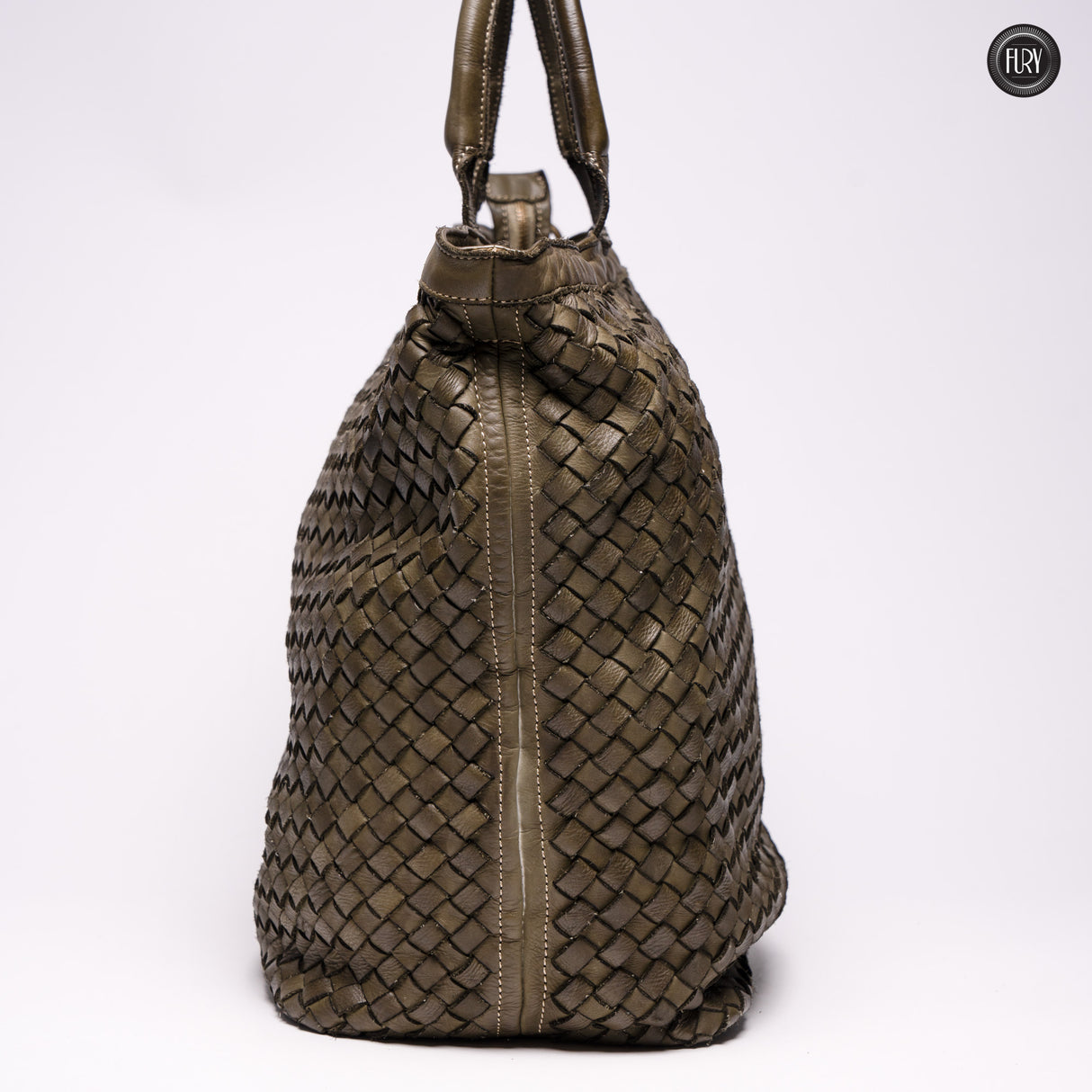 Borsa Virginia maxi in pelle intrecciata