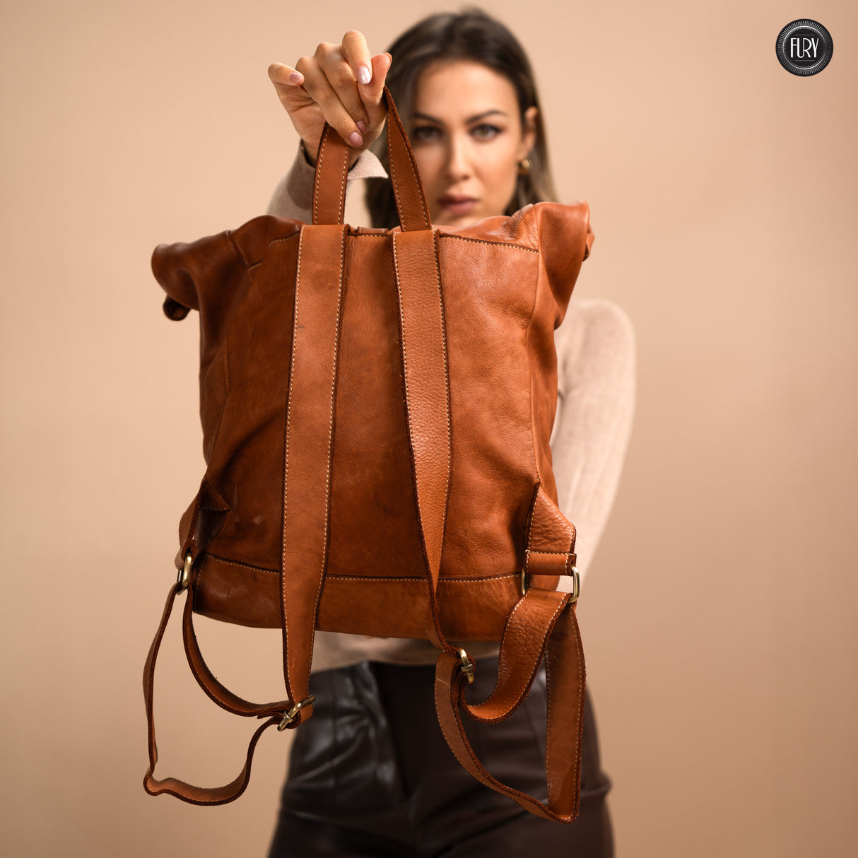 Ettore leather backpack