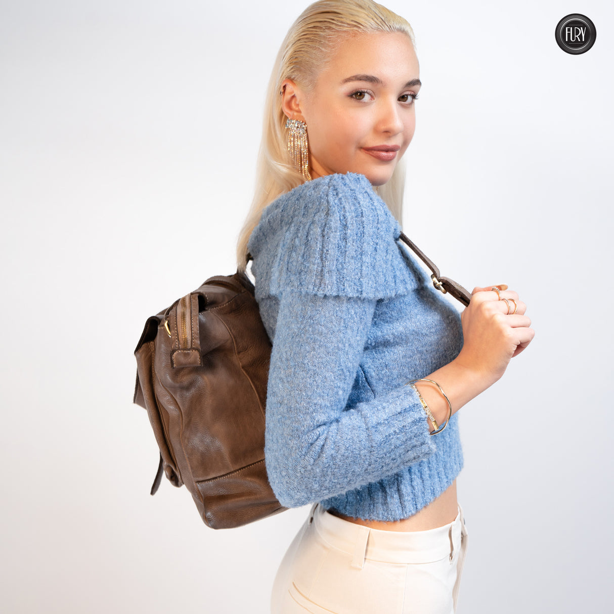 Jodie backpack in leather