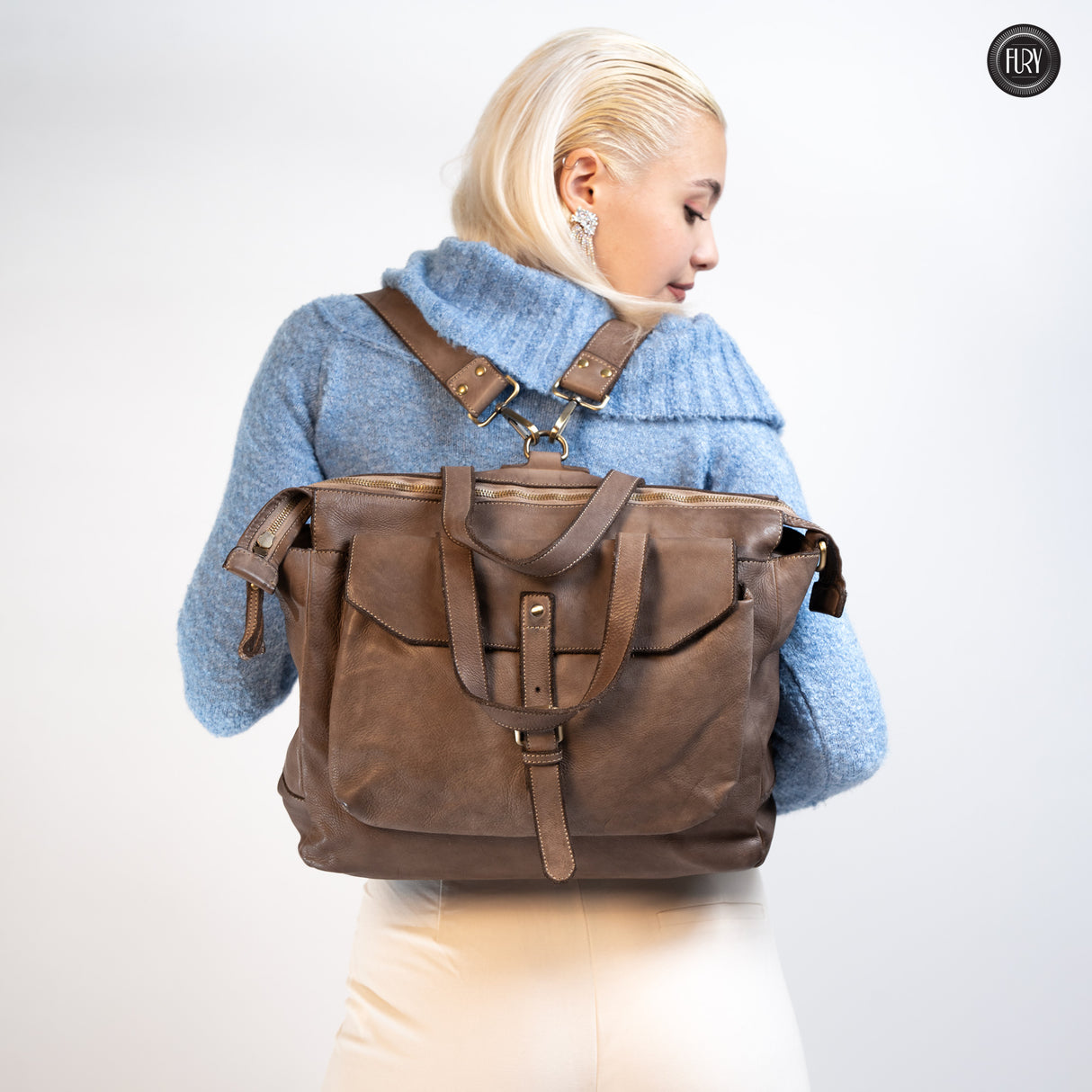 Jodie backpack in leather