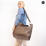 Virginia maxi bag in woven leather