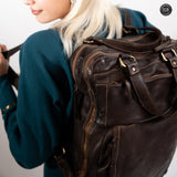 Daily unisex backpack in leather