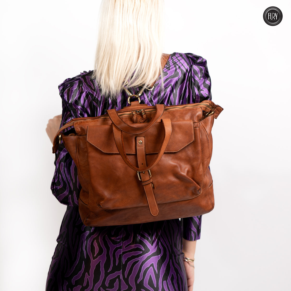 Jodie backpack in leather