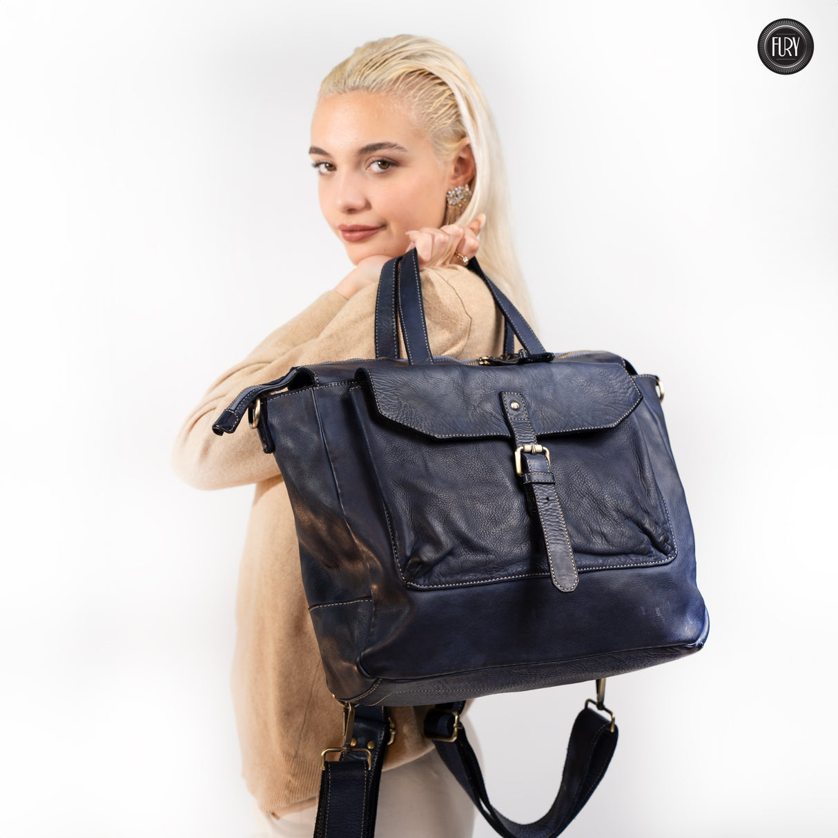 Jodie backpack in leather