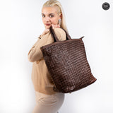 Virginia maxi bag in woven leather