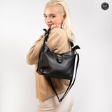 Sandy leather handbag