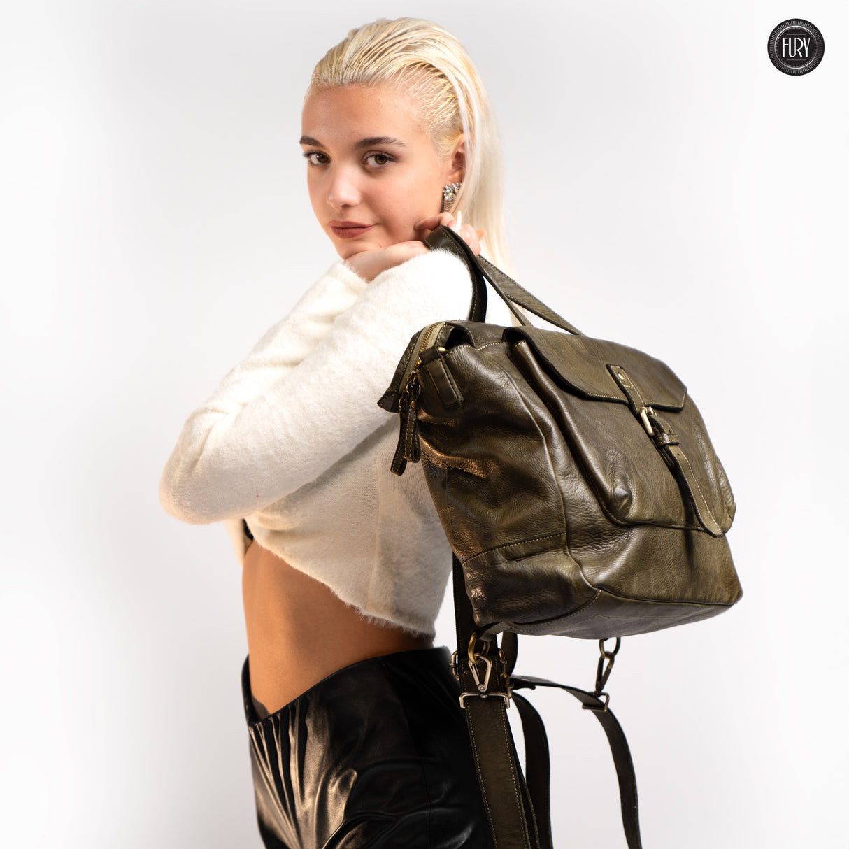 Jodie backpack in leather