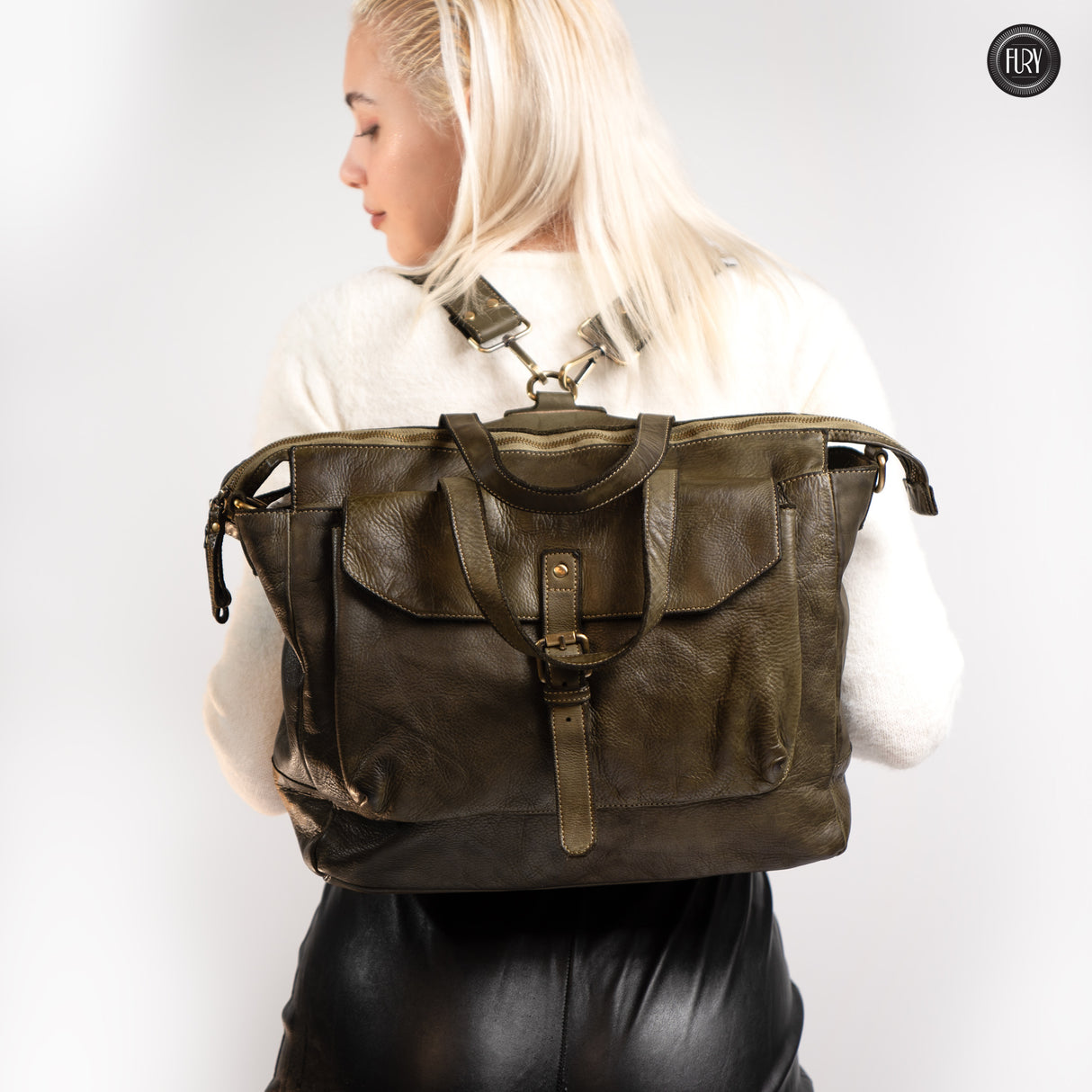 Jodie backpack in leather