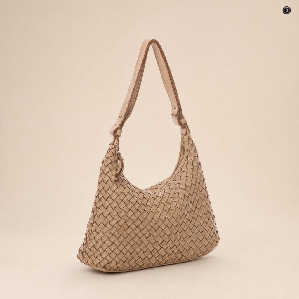 Borsa Laura in pelle intrecciata
