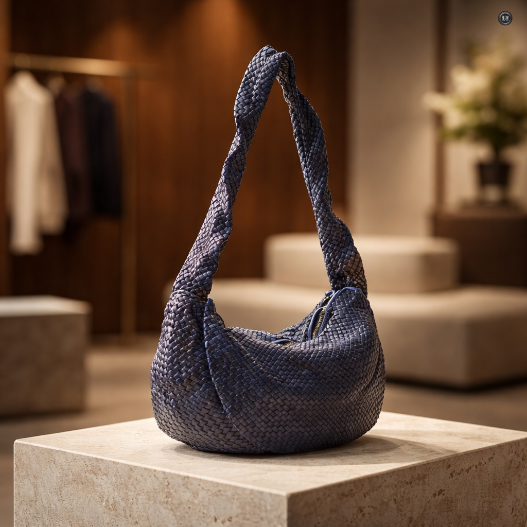 Borsa Elvira in pelle intrecciata