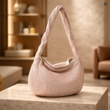 Borsa Elvira in pelle intrecciata