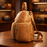 Zainetto Volterra reversibile in pelle intrecciata