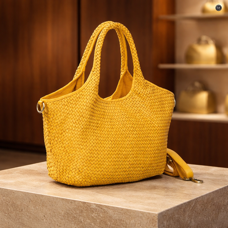 Borsa Nola Maxi in pelle intrecciata