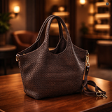 Borsa Nola Maxi in pelle intrecciata