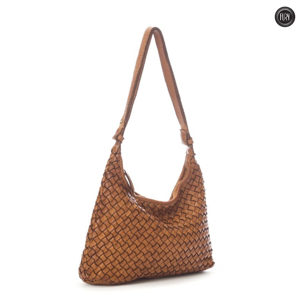 Borsa Laura in pelle intrecciata