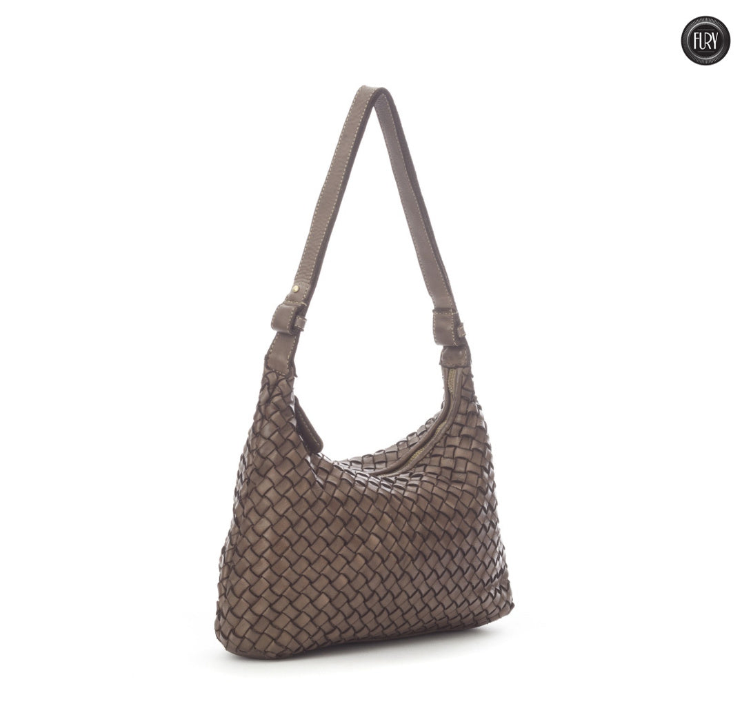 Borsa Laura in pelle intrecciata