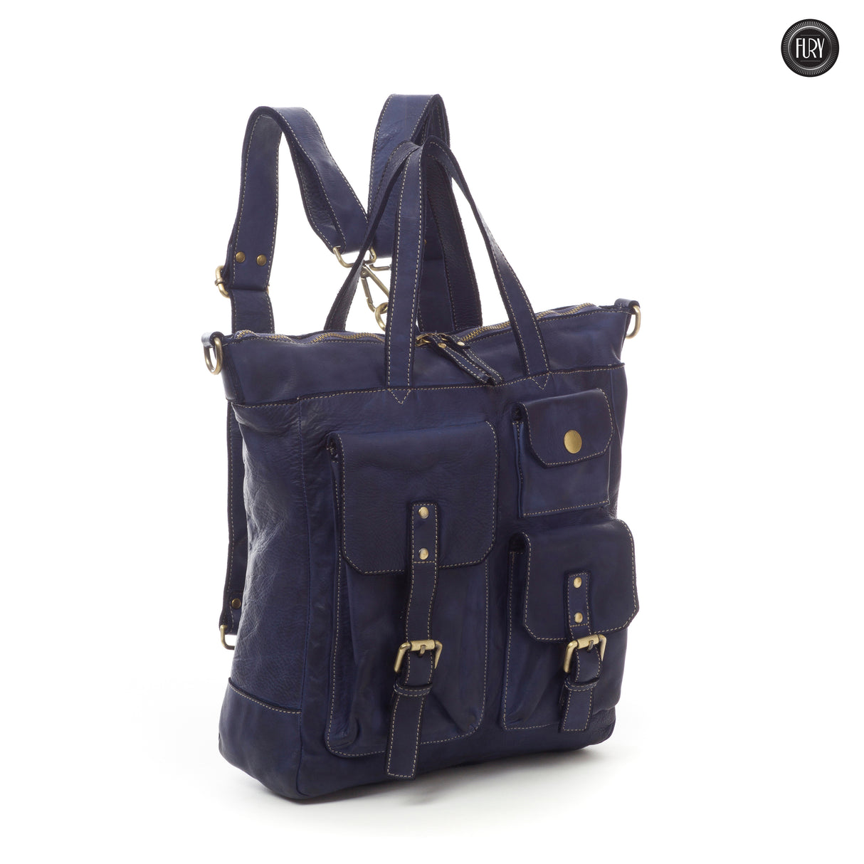 Lucca backpack in leather