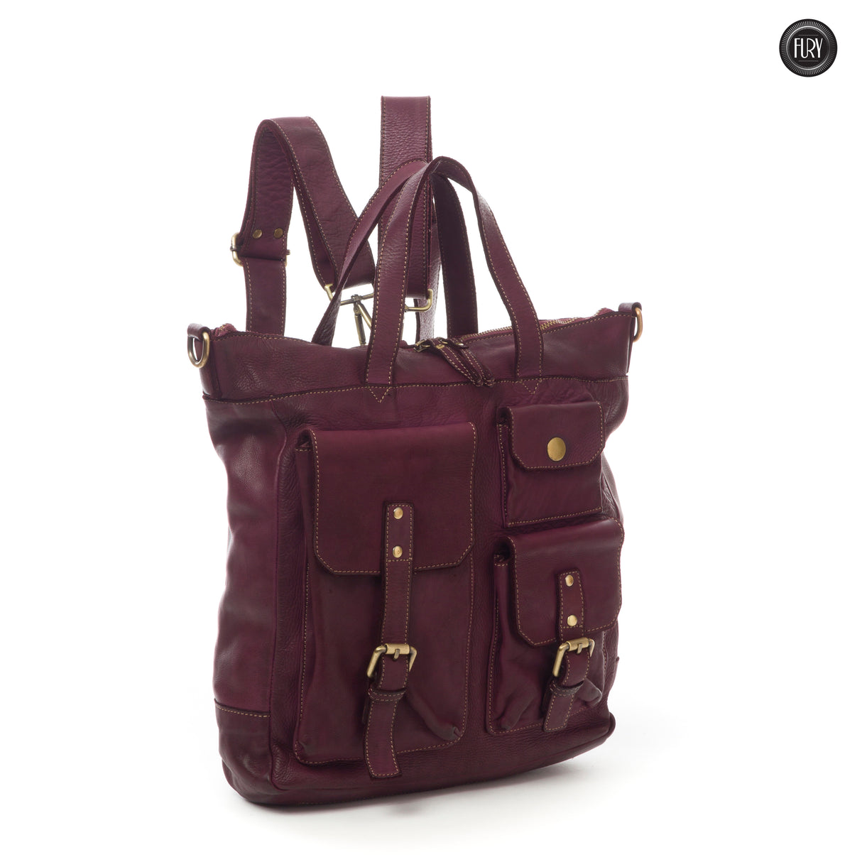 Lucca backpack in leather