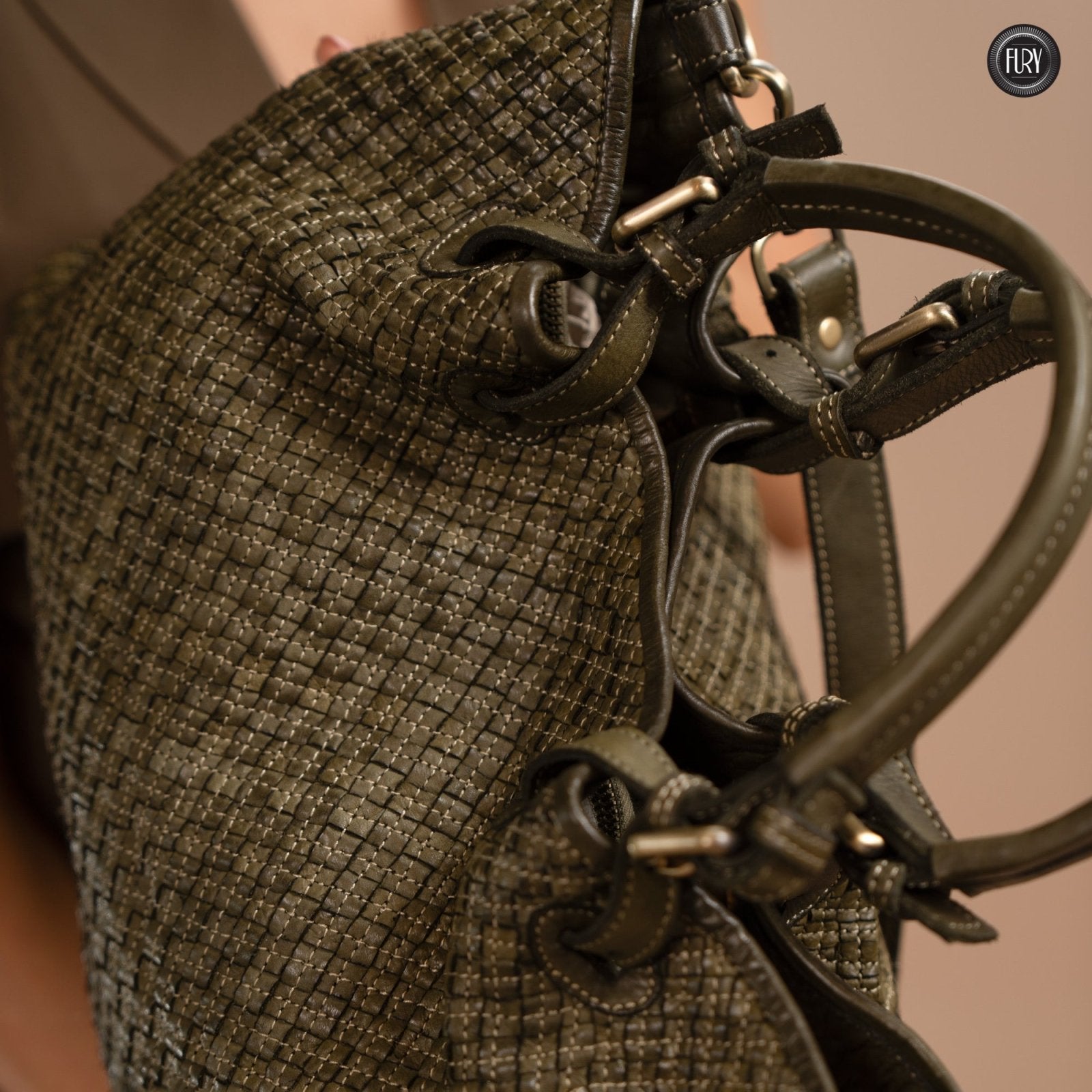 Borsa Agata in pelle intrecciata - Fury