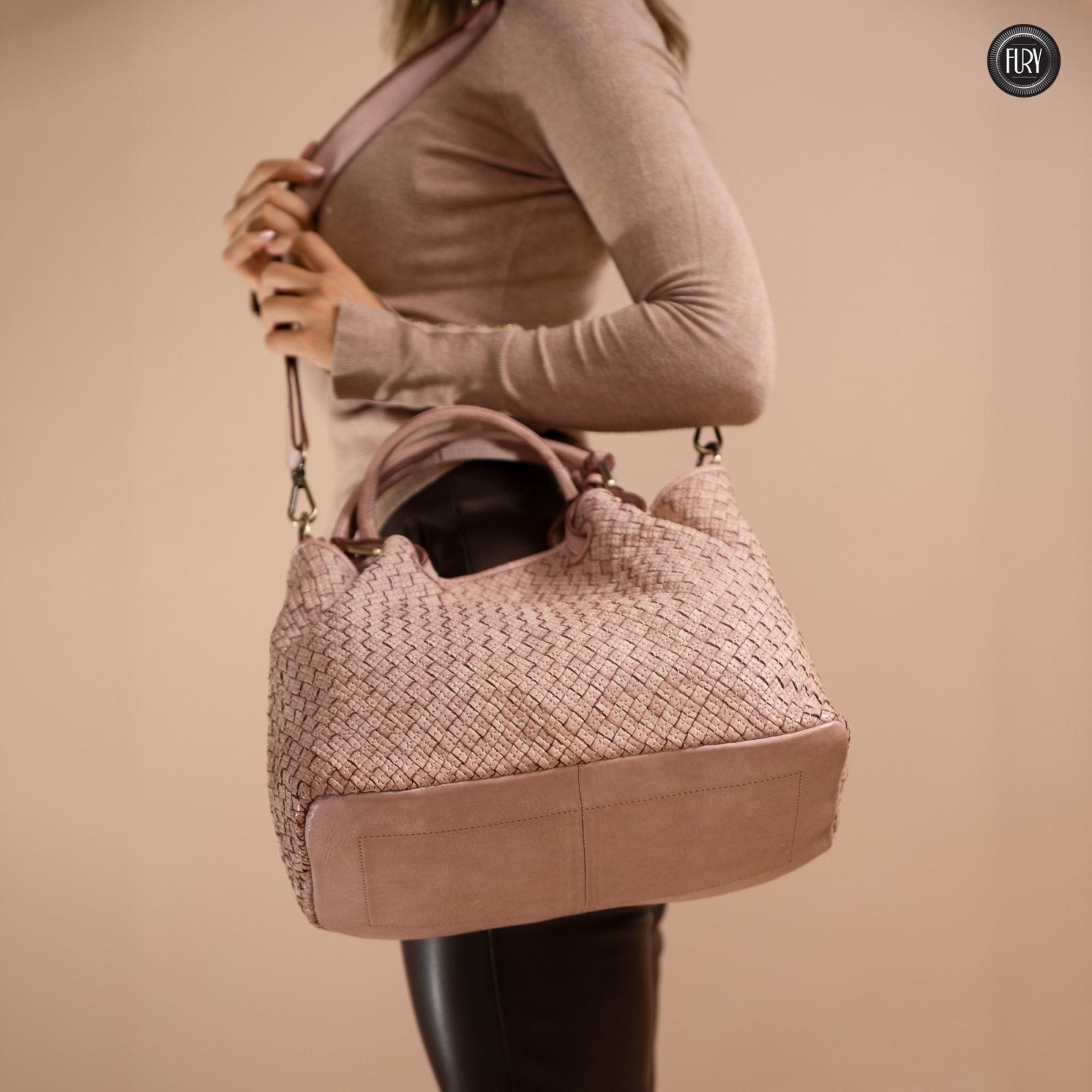Borsa Agata in pelle intrecciata - Fury