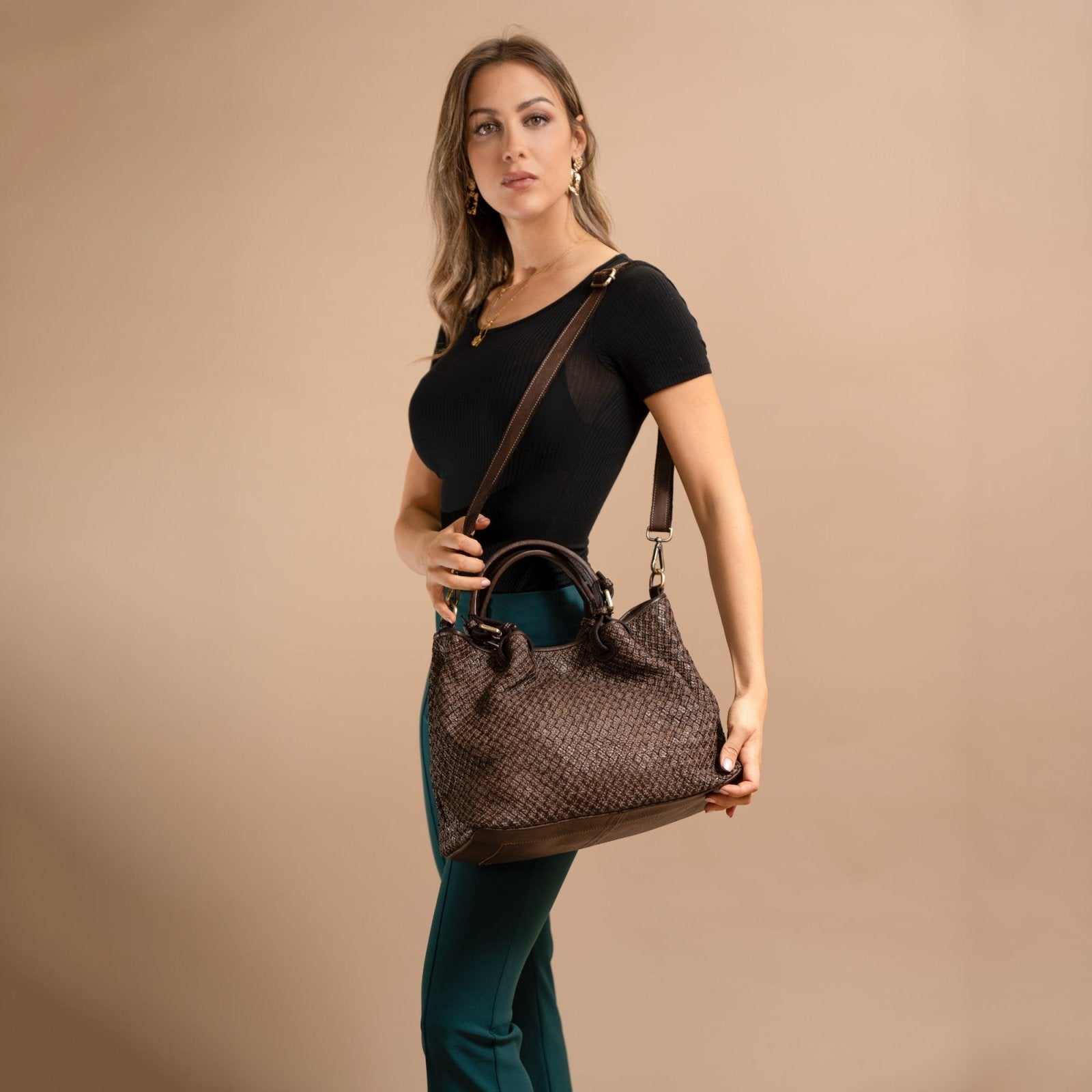 Borsa Agata in pelle intrecciata - Fury