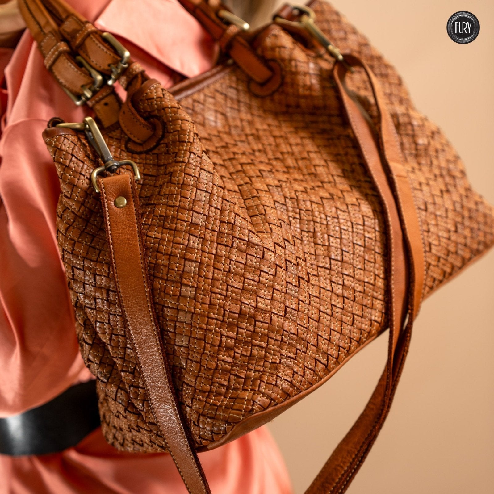 Borsa Agata in pelle intrecciata - Fury