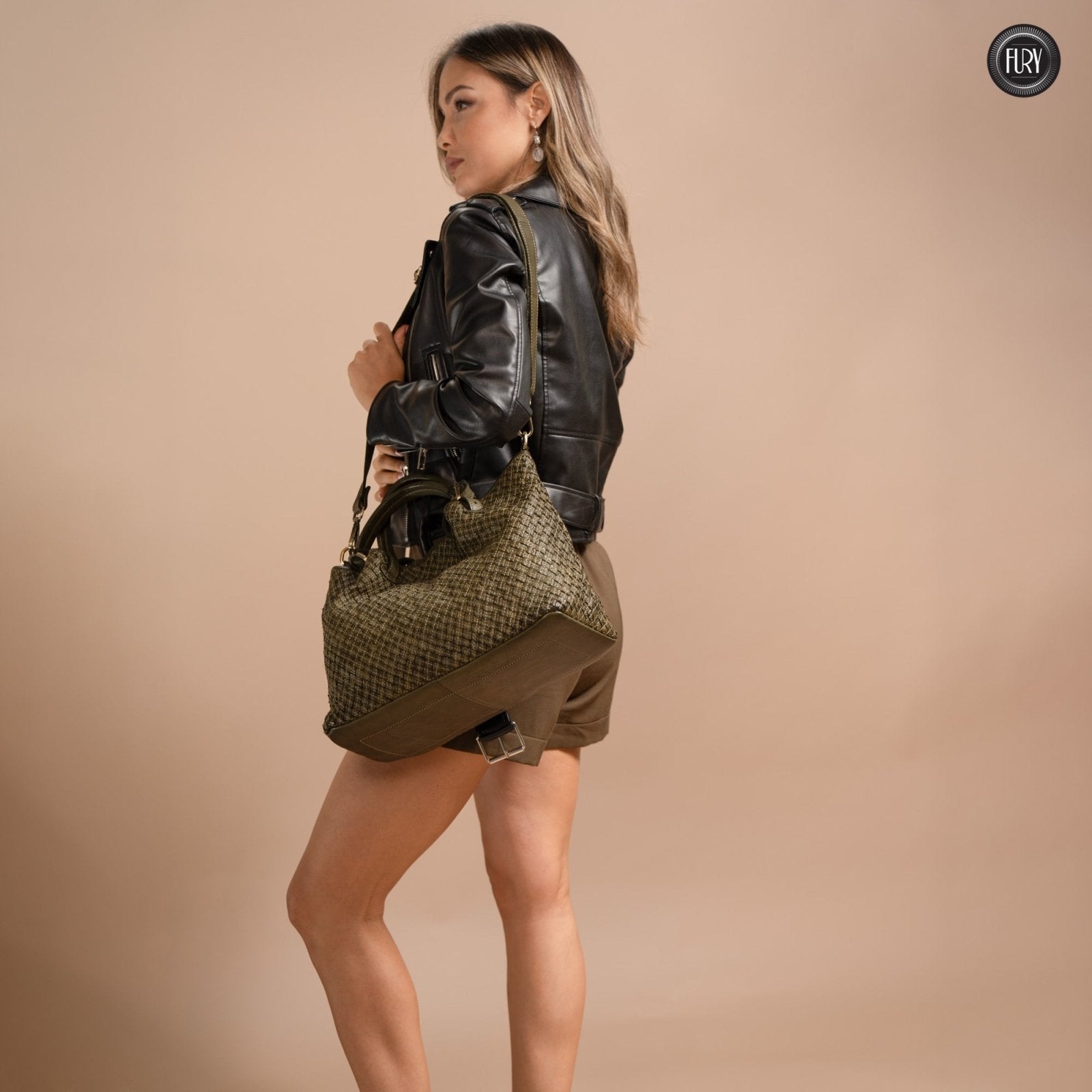 Borsa Agata in pelle intrecciata - Fury