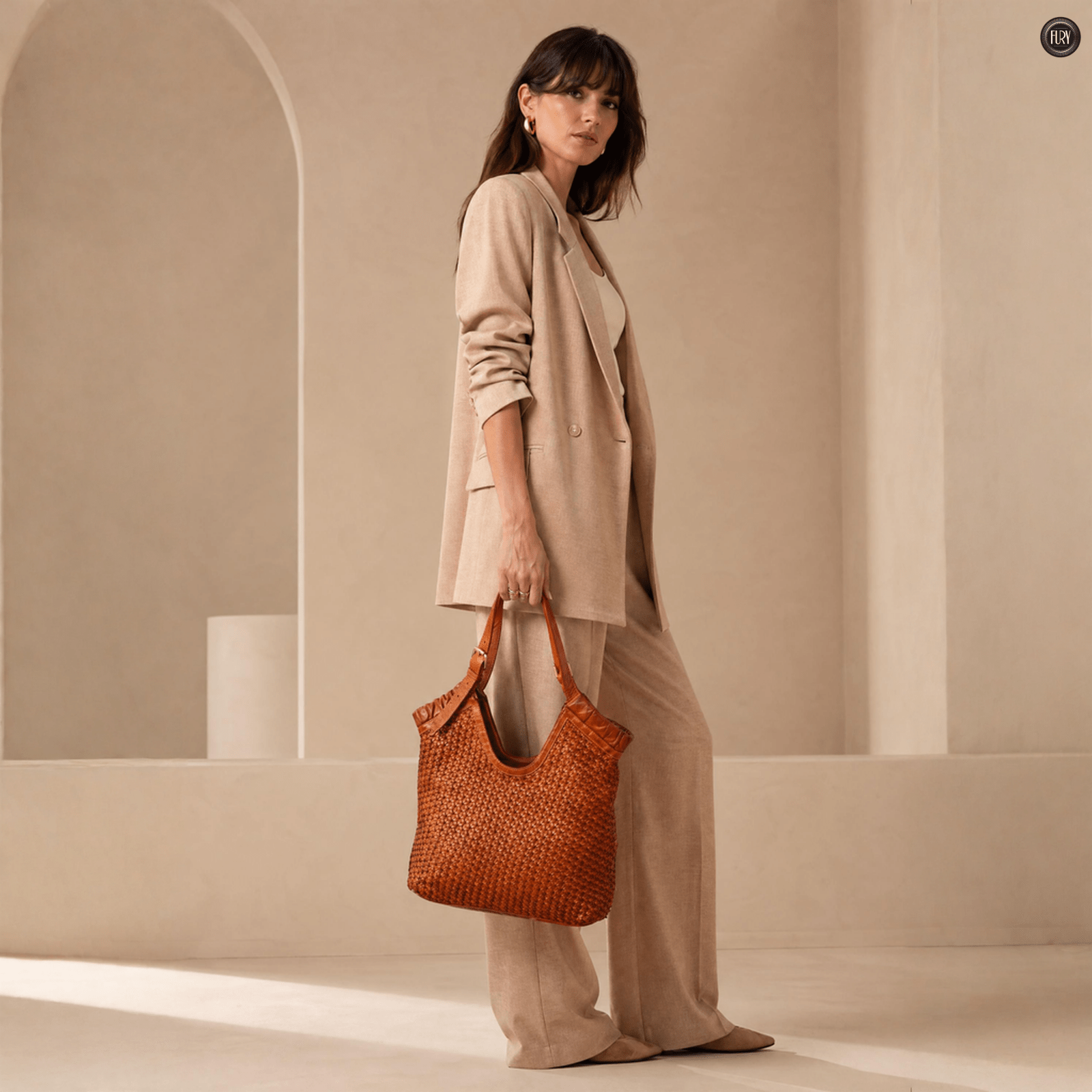 Borsa Anita in pelle intrecciata - Fury