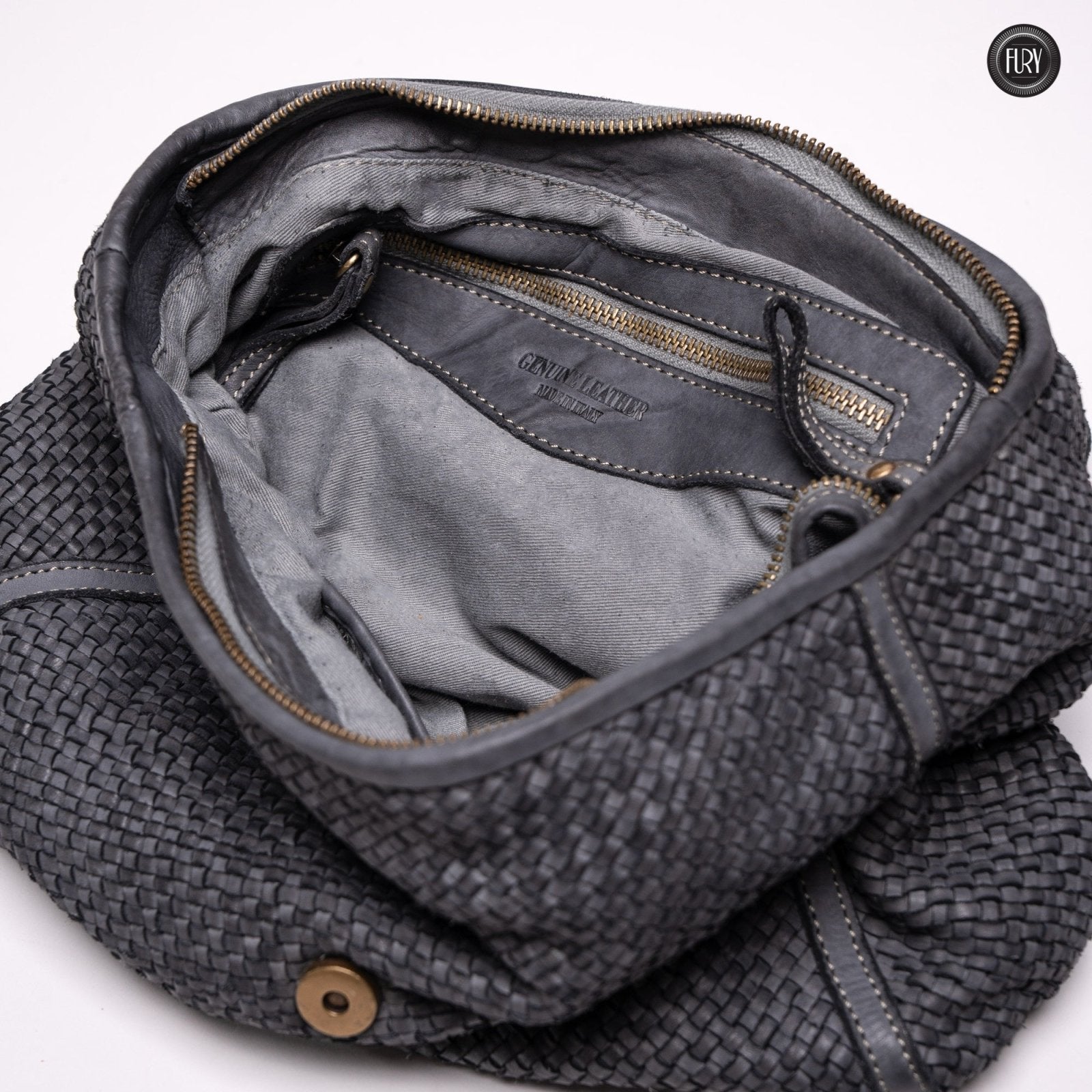 Borsa Camilla in pelle intrecciata - Fury