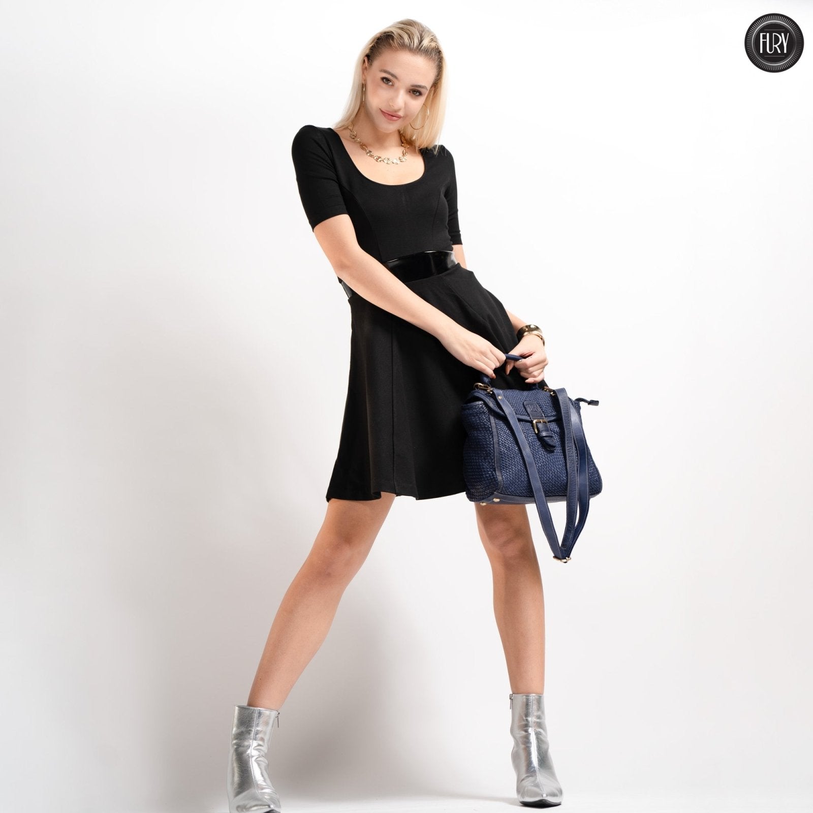 Borsa Camilla in pelle intrecciata - Fury