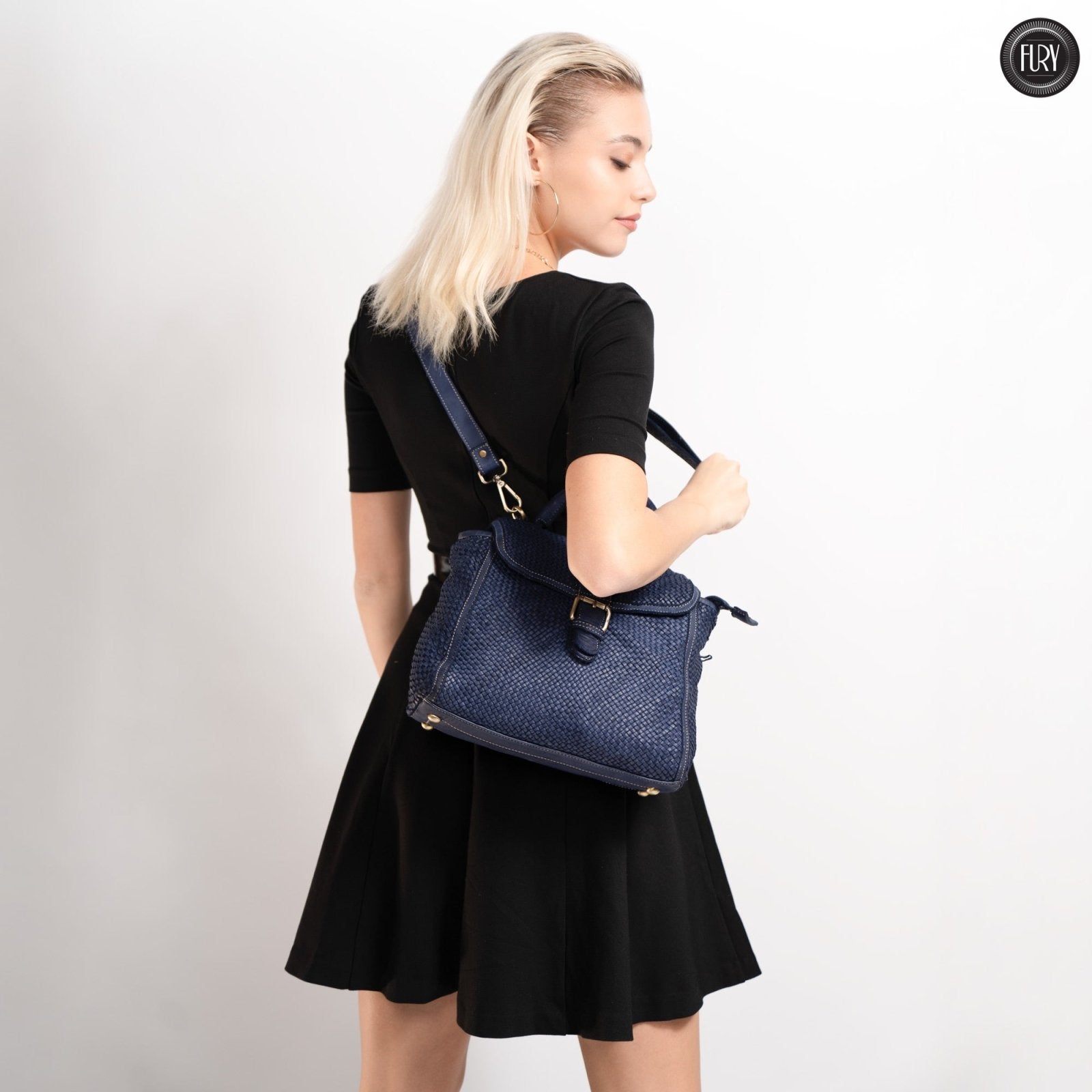 Borsa Camilla in pelle intrecciata - Fury