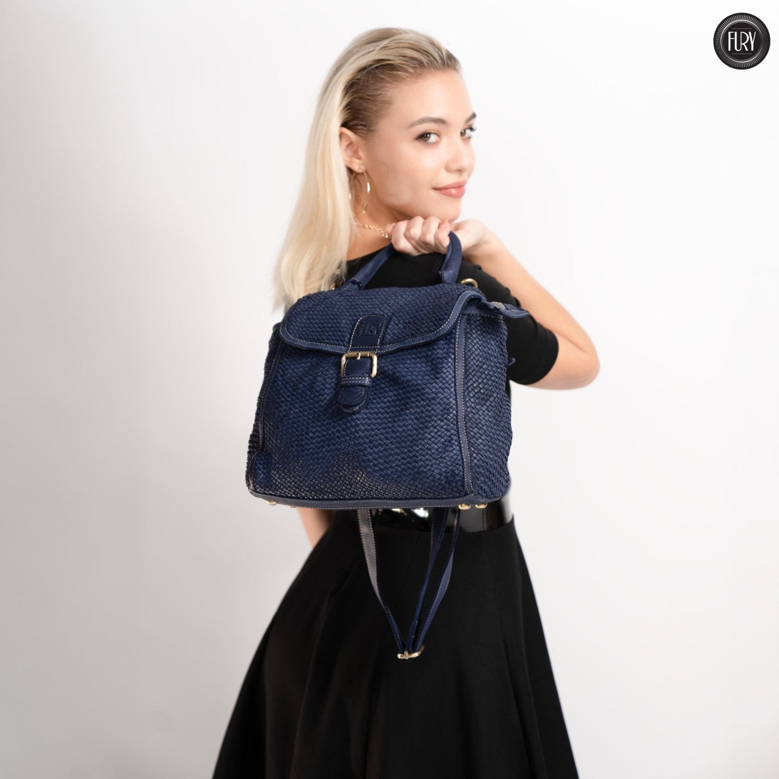 Borsa Camilla in pelle intrecciata - Fury