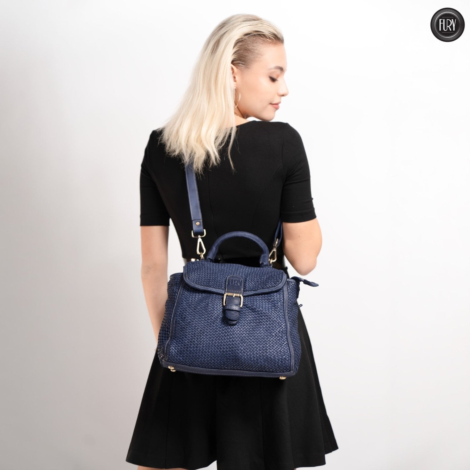 Borsa Camilla in pelle intrecciata - Fury