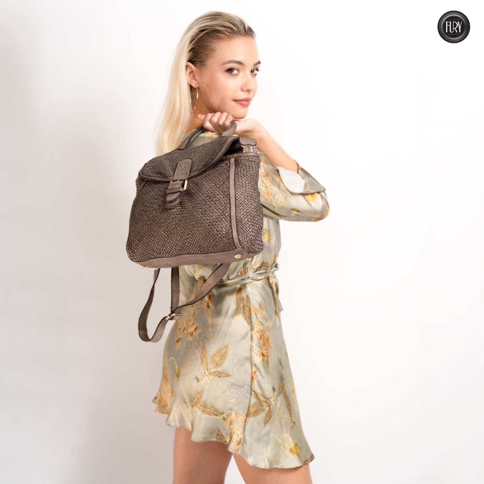 Borsa Camilla in pelle intrecciata - Fury