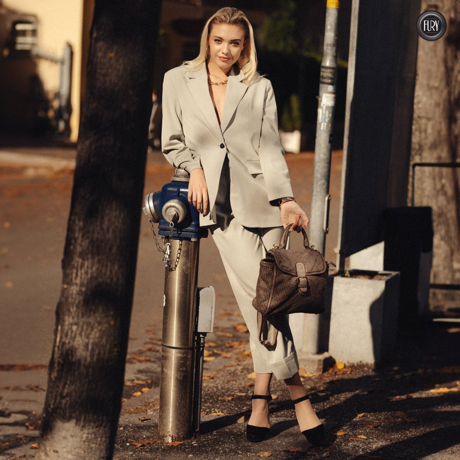 Borsa Camilla in pelle intrecciata - Fury