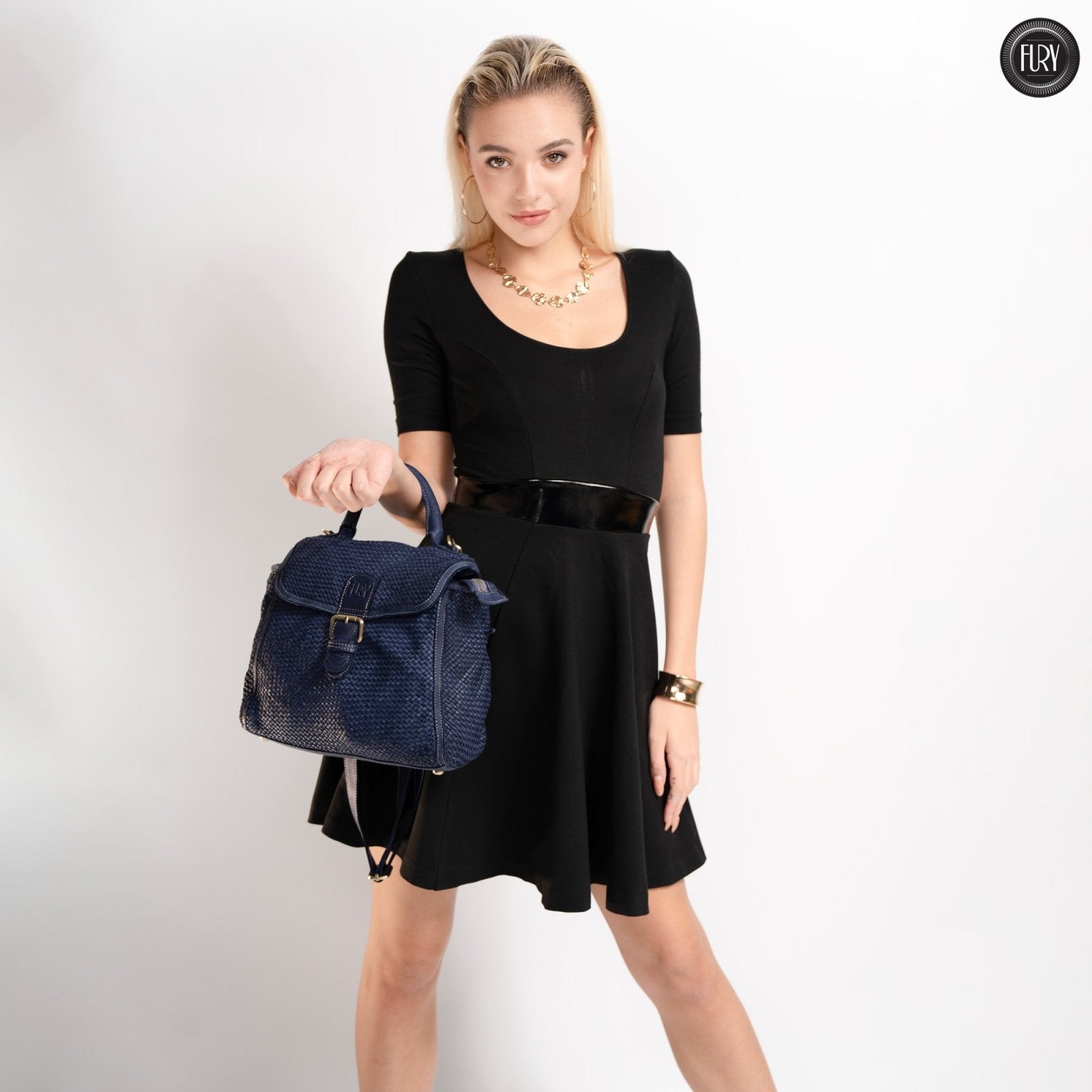 Borsa Camilla in pelle intrecciata - Fury