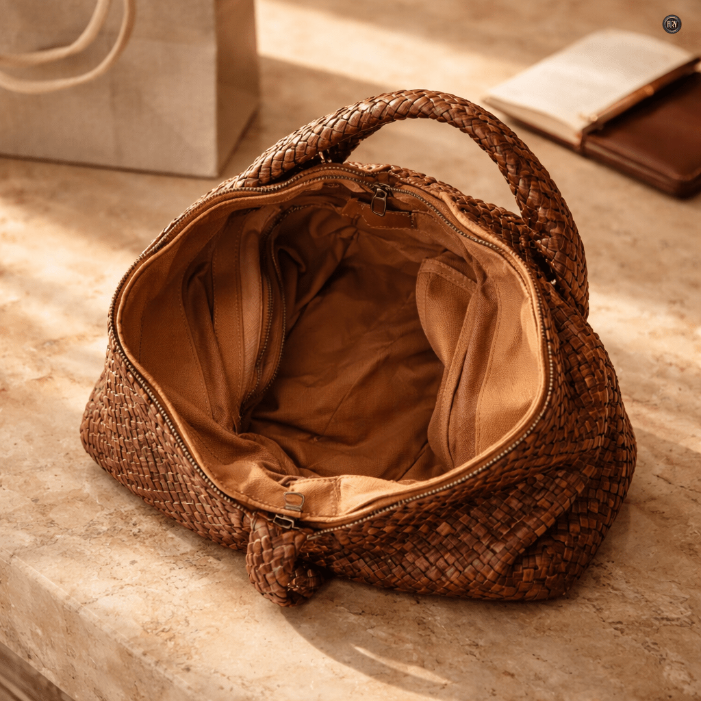 Borsa Elvira in pelle intrecciata - Fury