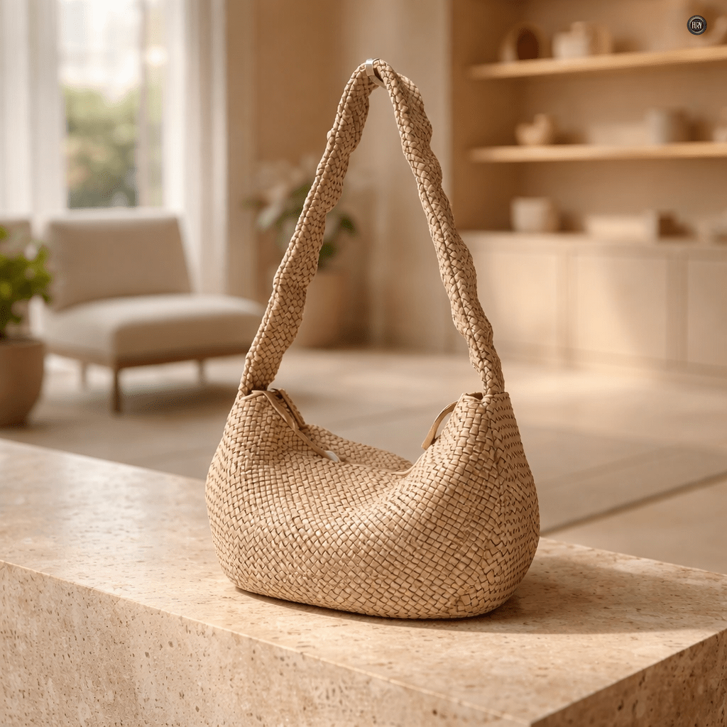 Borsa Elvira in pelle intrecciata - Fury