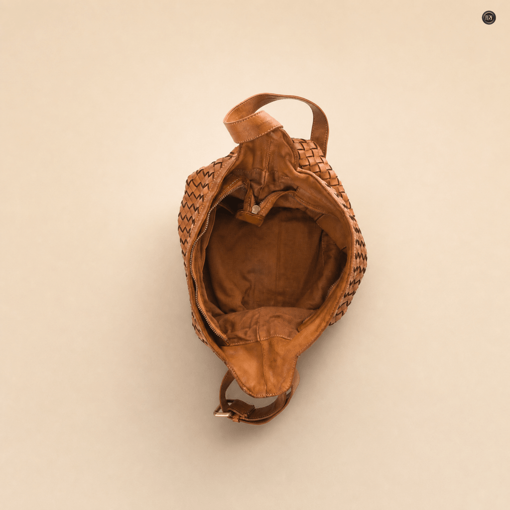 Borsa Fiamma in pelle intrecciata - Fury
