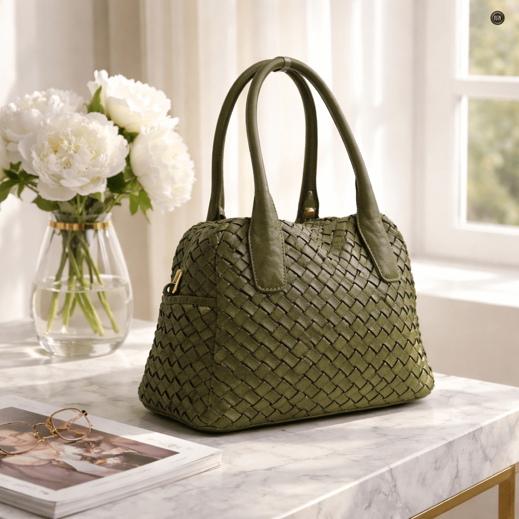 Borsa Lea in pelle intrecciata - Fury