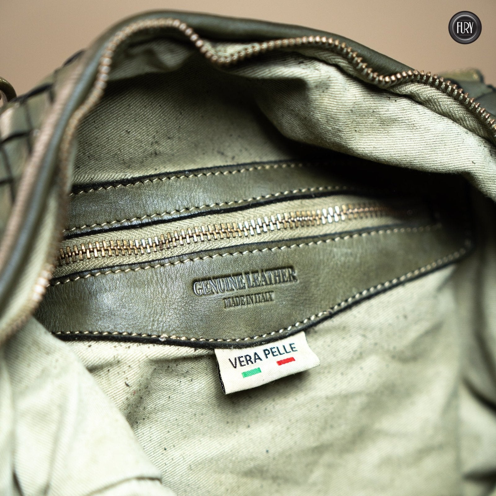 Borsa Lea in pelle intrecciata - Fury