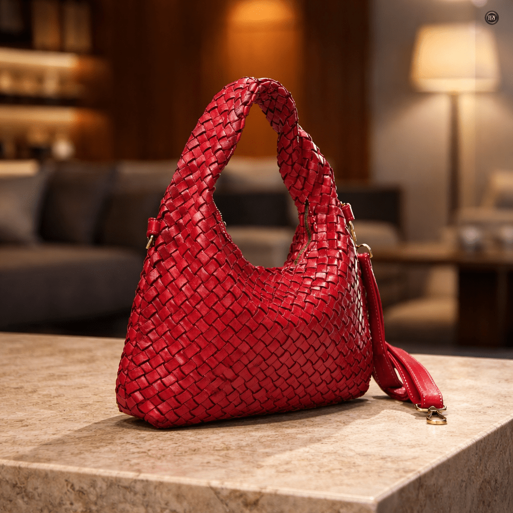 Borsa Livia in pelle intrecciata - Fury