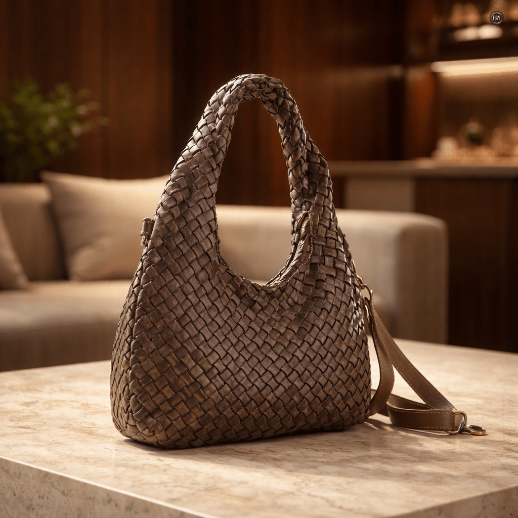 Borsa Livia in pelle intrecciata - Fury