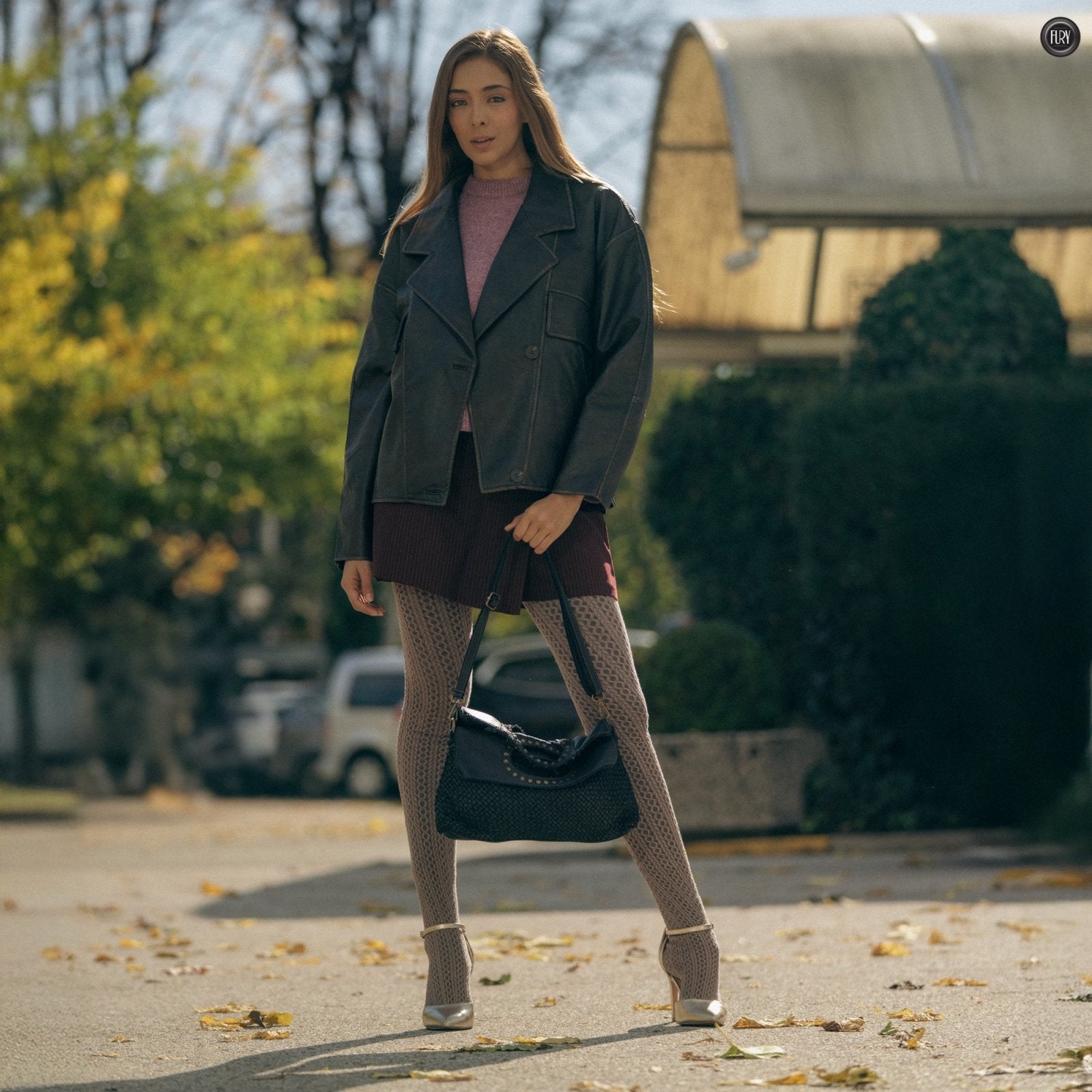 Borsa Noelia in pelle intrecciata - Fury