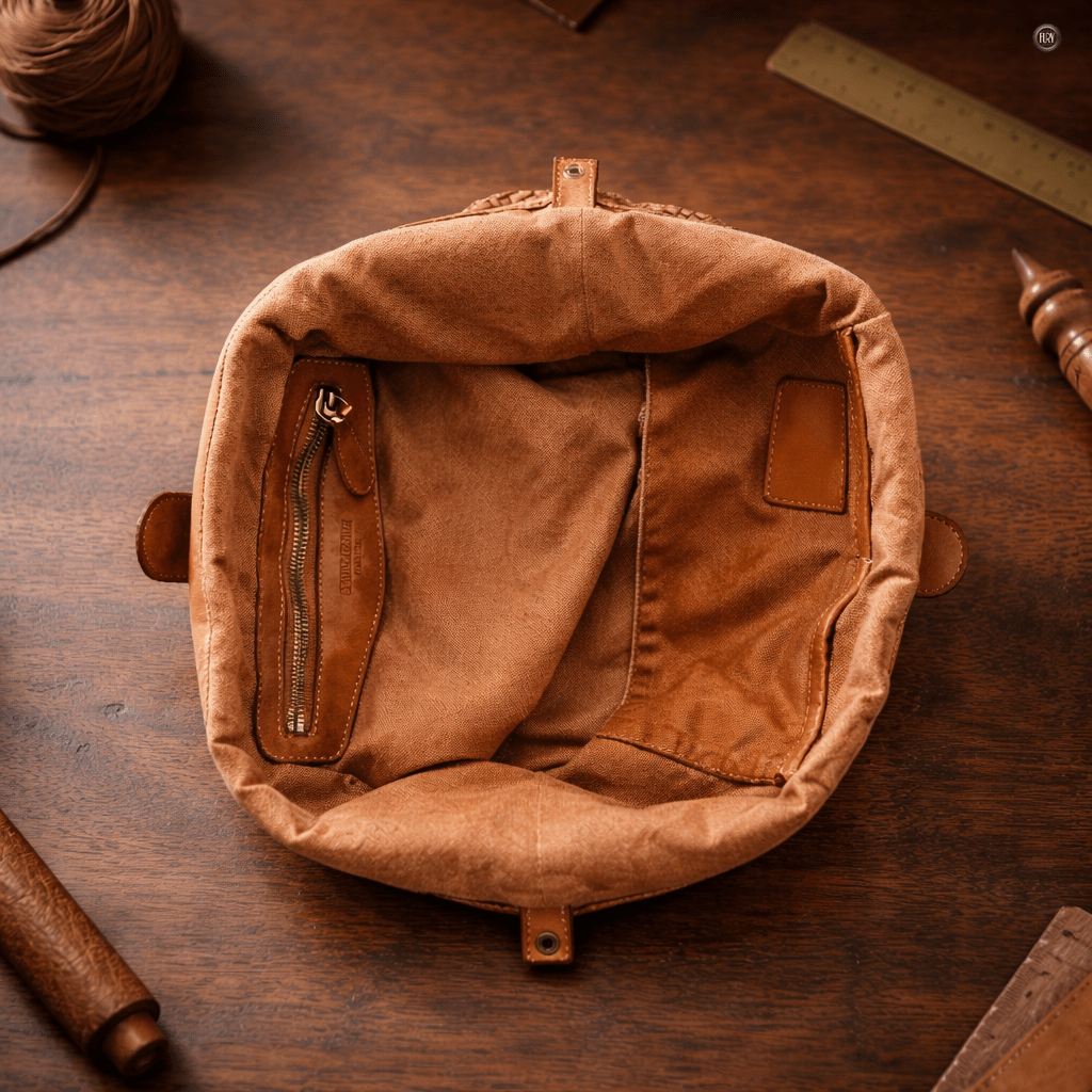 Borsa Nola Maxi in pelle intrecciata - Fury