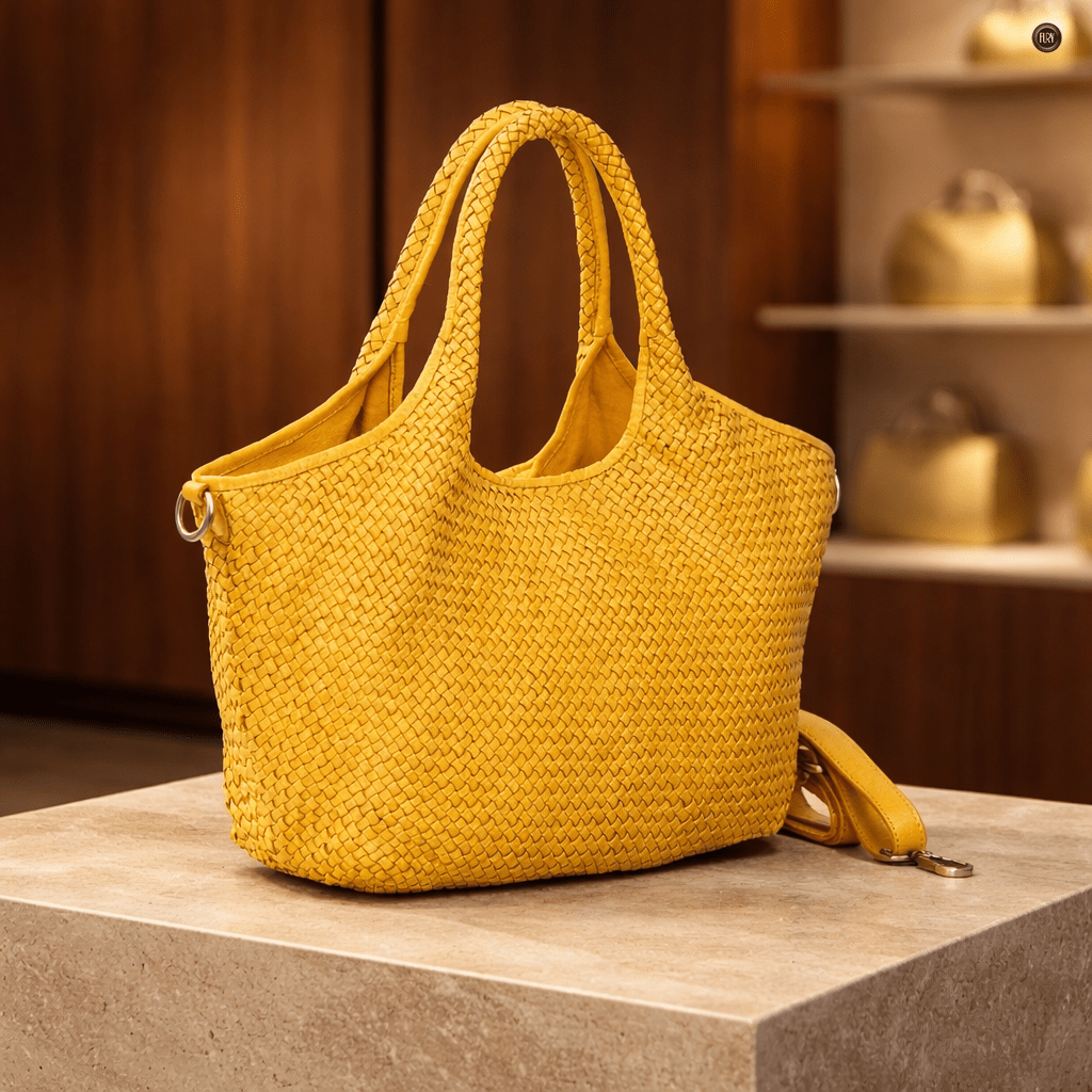 Borsa Nola Maxi in pelle intrecciata - Fury